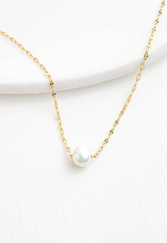 Annie Gold Pearl Necklace