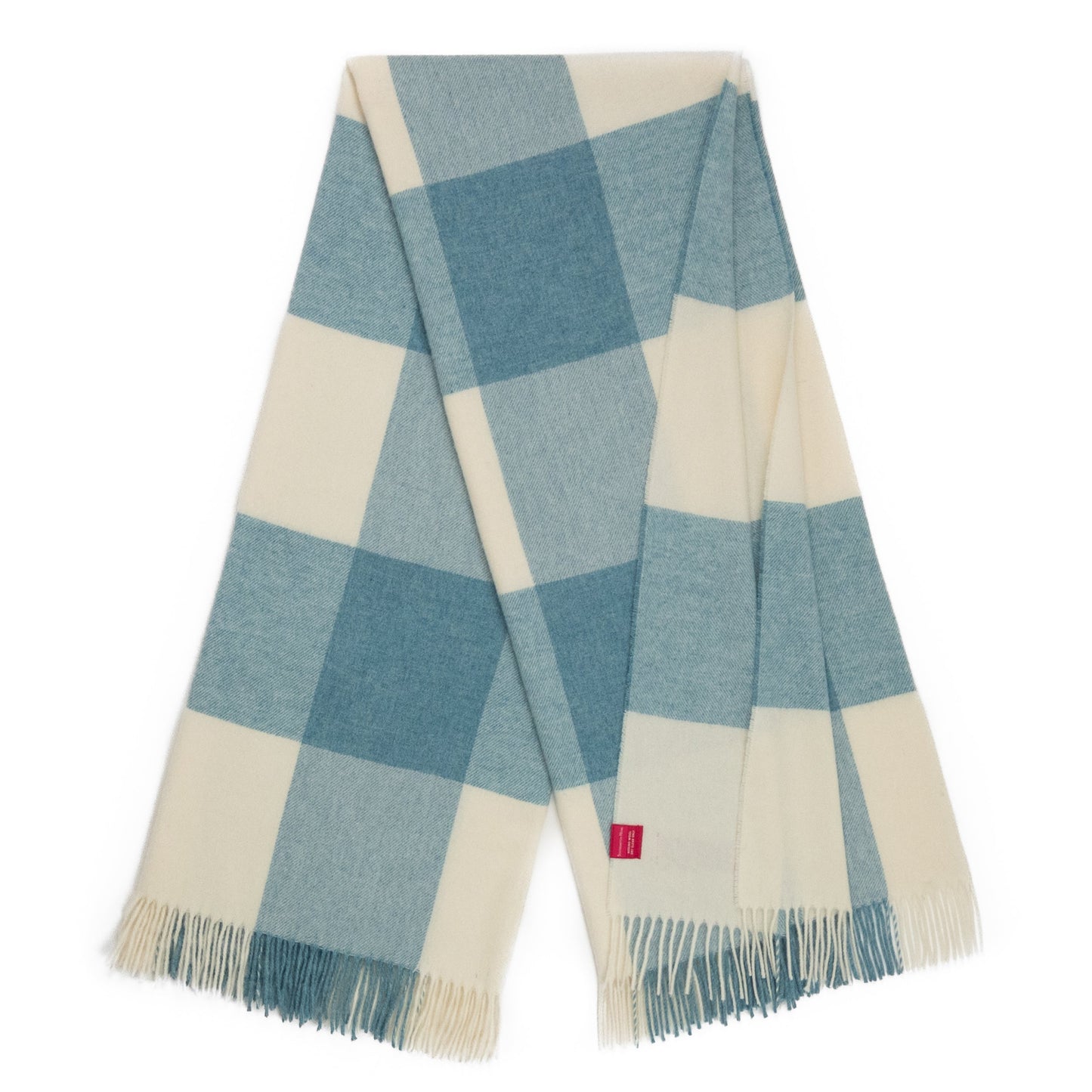 Southampton Home Merino Wool Throw – Block Sky | UK Made - Osadia Concept Store