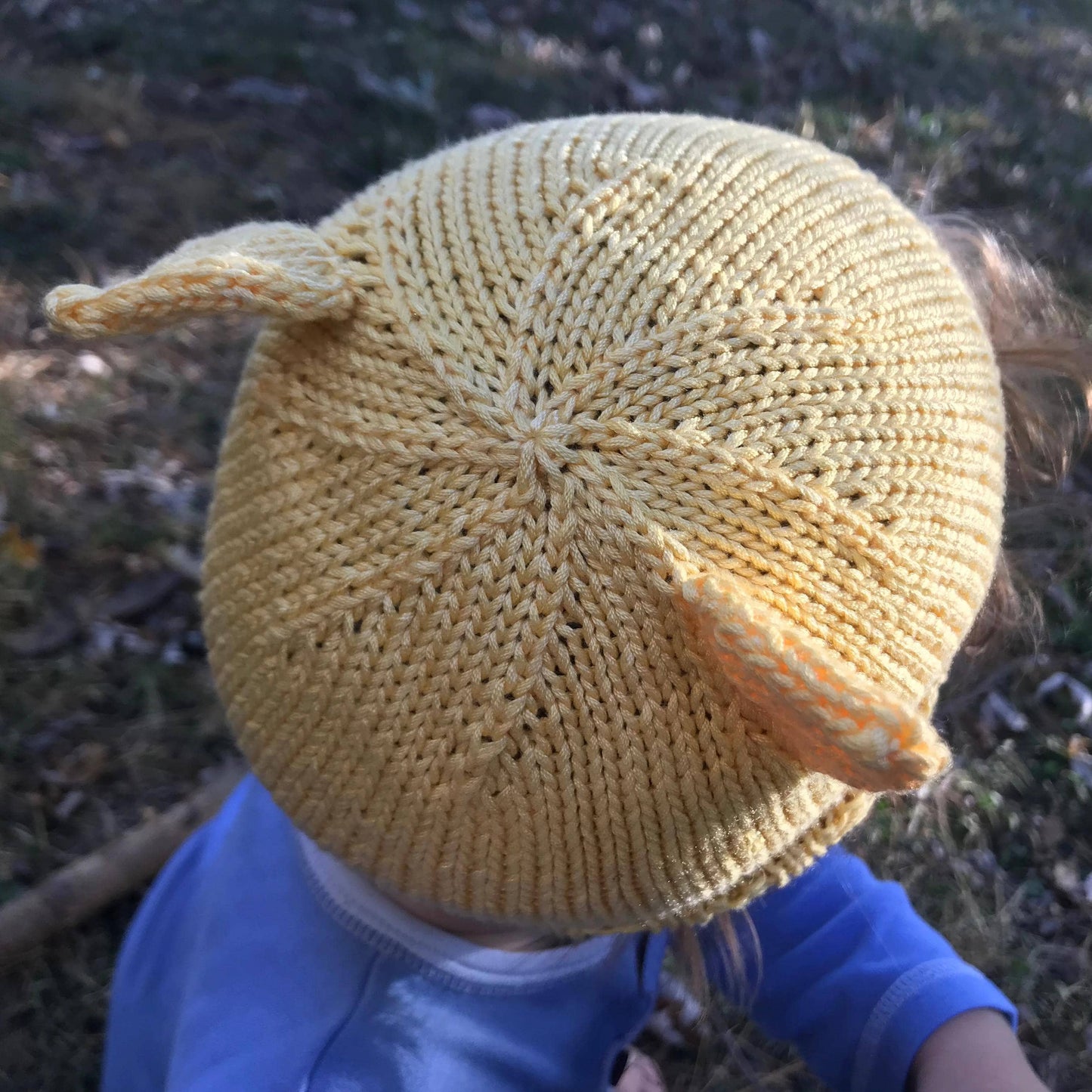 Baby Kitten Ears Knit or Crochet Beanie Pattern