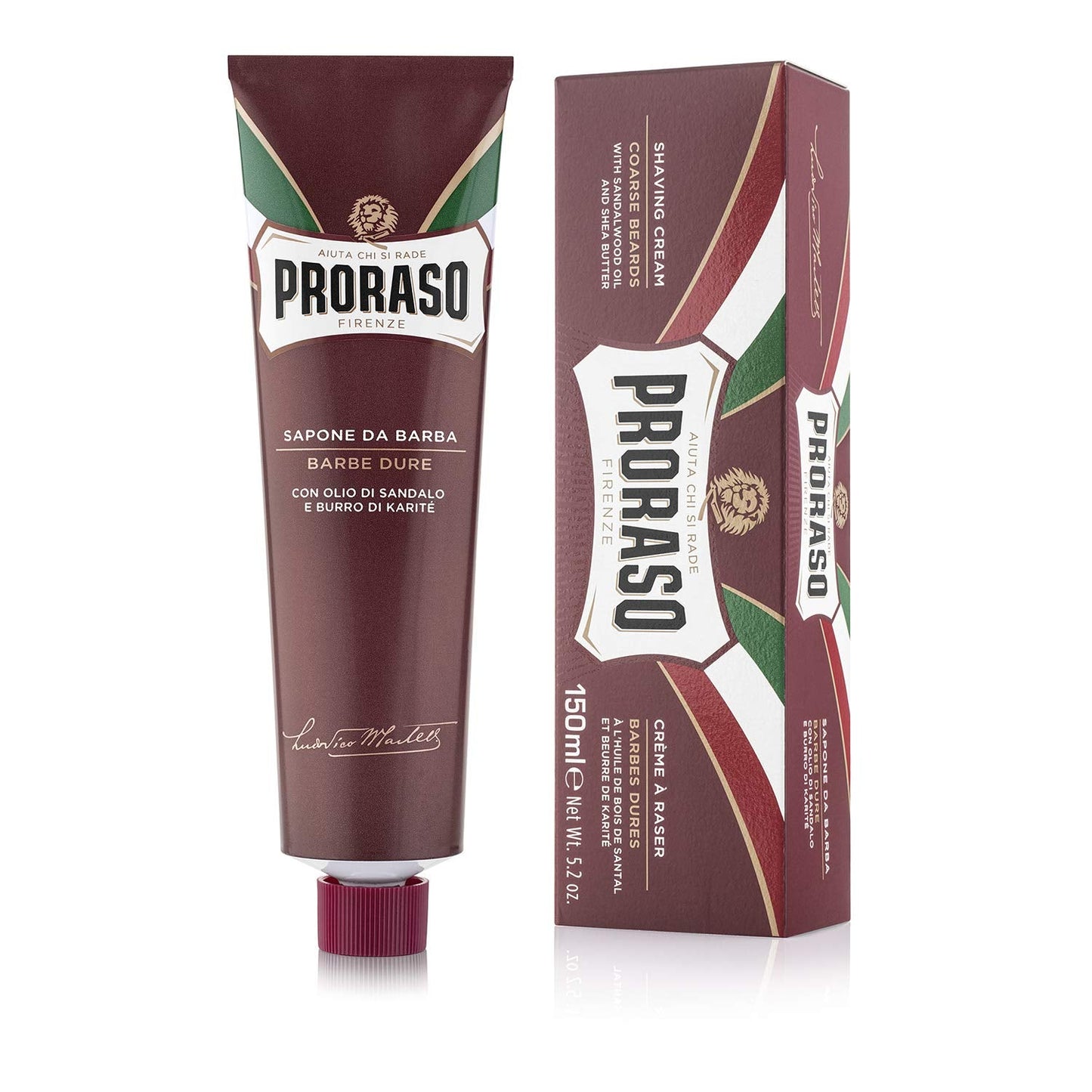 Proraso Emollient & Nourishing Shaving Cream With Sandalwood Oil & Shea Butter 5.2 Oz