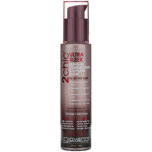 Giovanni 2 Chic Ultra Sleek Leave-in Conditioner & Styling Elixi 4 oz