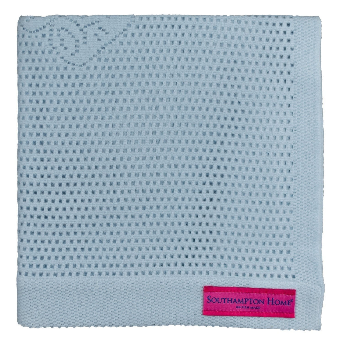 Southampton Home Lace Weave Teddy Bear Baby Blanket - Blue