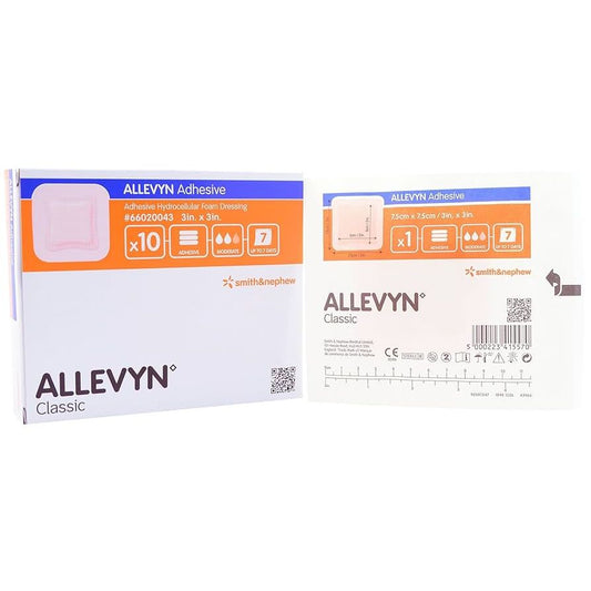 Smith&nephew Allevyn Adhesive Dressing, 3inx3in, 10ct, 2 Pack 002234385861a6526