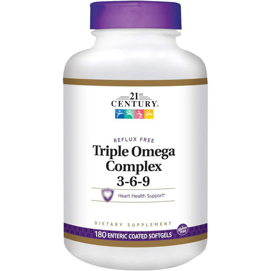 21st Century Dietary Supplement Triple Omega Complex 3-6-9 Softgels 180 Count