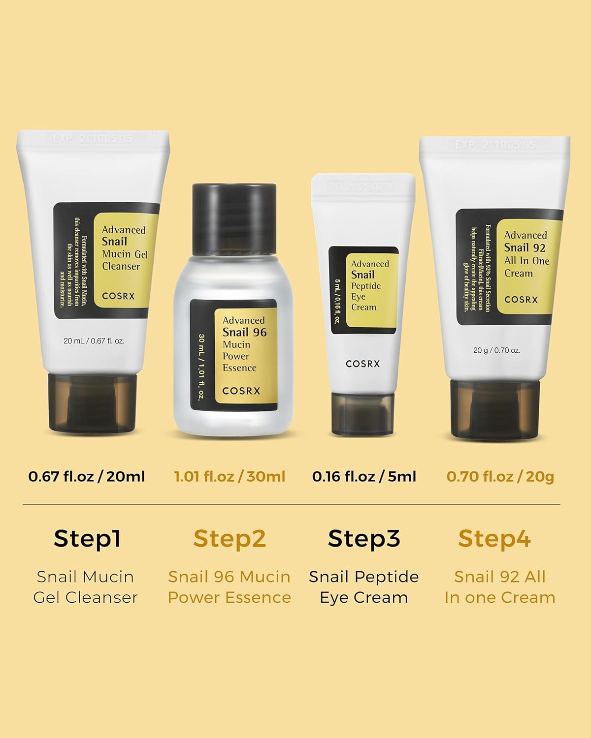 Cosrx All About Snail Kit 4-Step - Osadia Concept Store