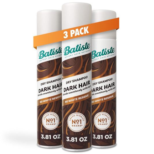 Batiste Dark Dry Shampoo, Waterless shampoo, 3.81oz 3 pack