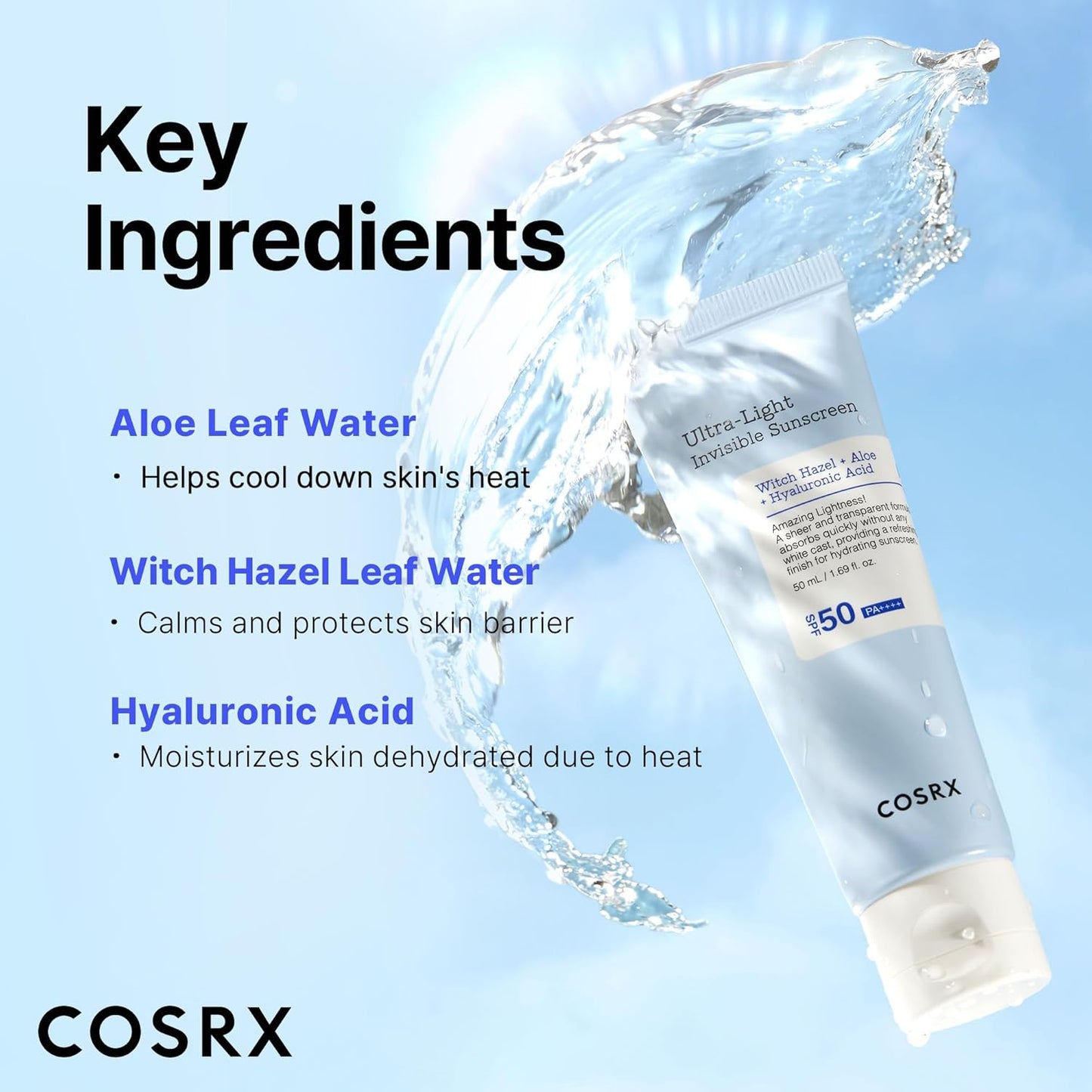 Cosrx Ultra-Light Invisible Sunscreen SPF50 PA++++ - Osadia Concept Store