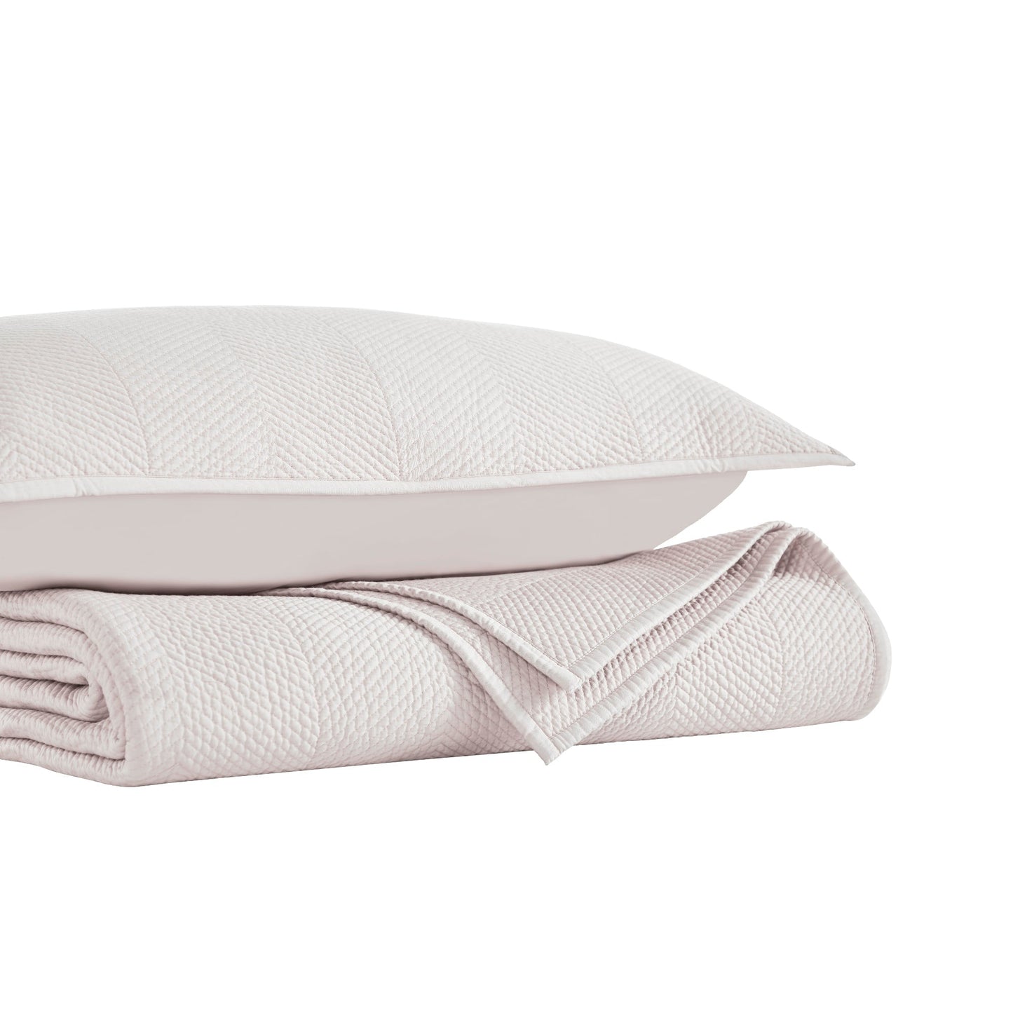 Athena Chevron Quilted Sateen Coverlet - Clearance