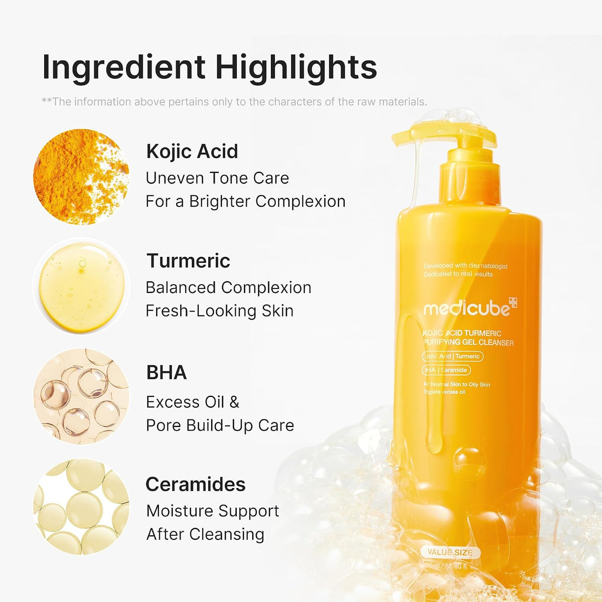 Medicube Kojic Acid Turmeric Purifying Gel Cleanser