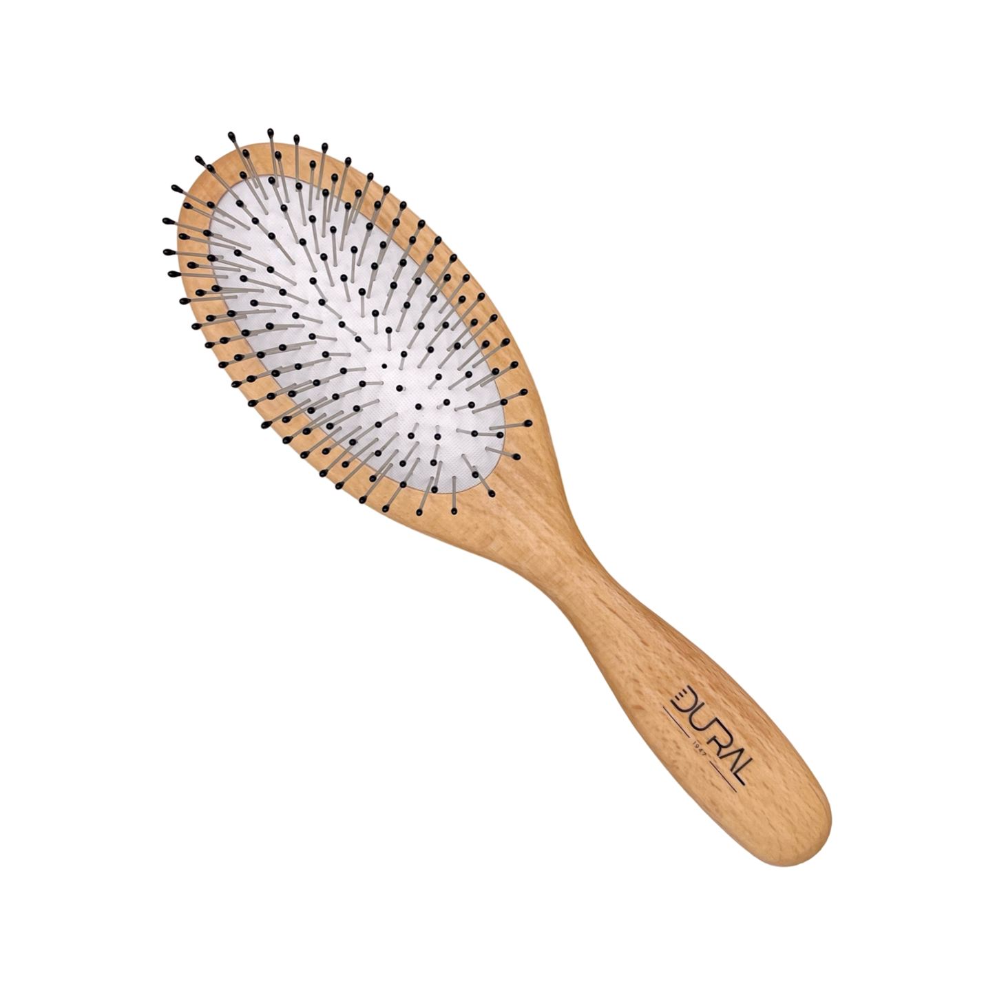 Dural Rubber Cushion Beech Wood Hair Brush, Steel Pins with Ball Tips