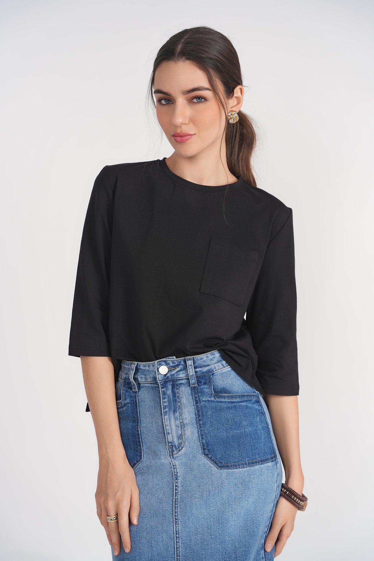 Pocket Tee- Black
