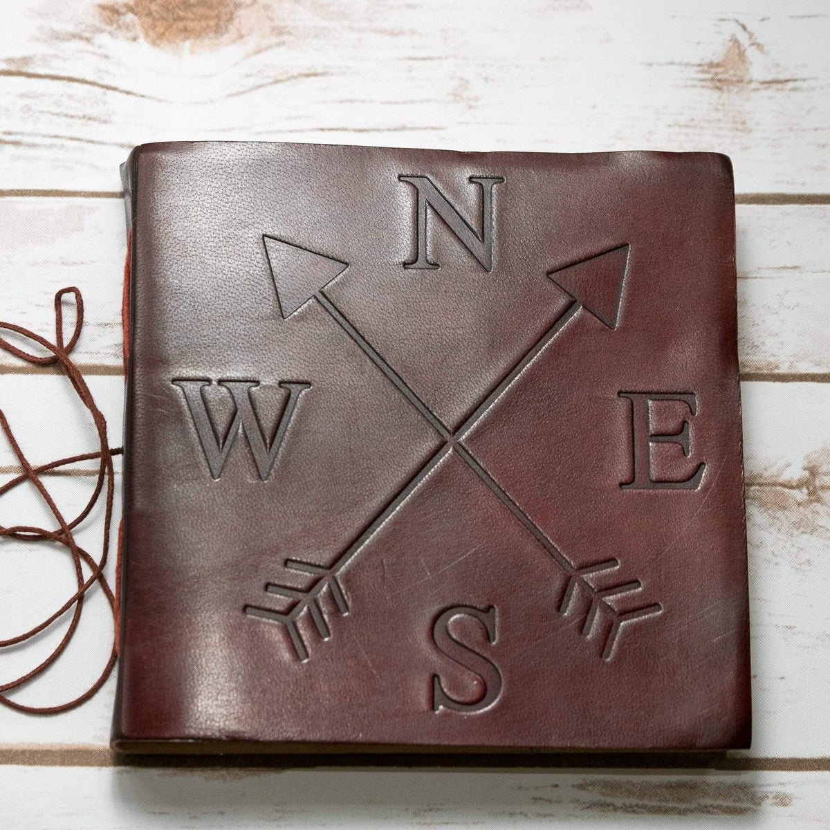 Compass 7x7 Artist Handmade Leather Journal