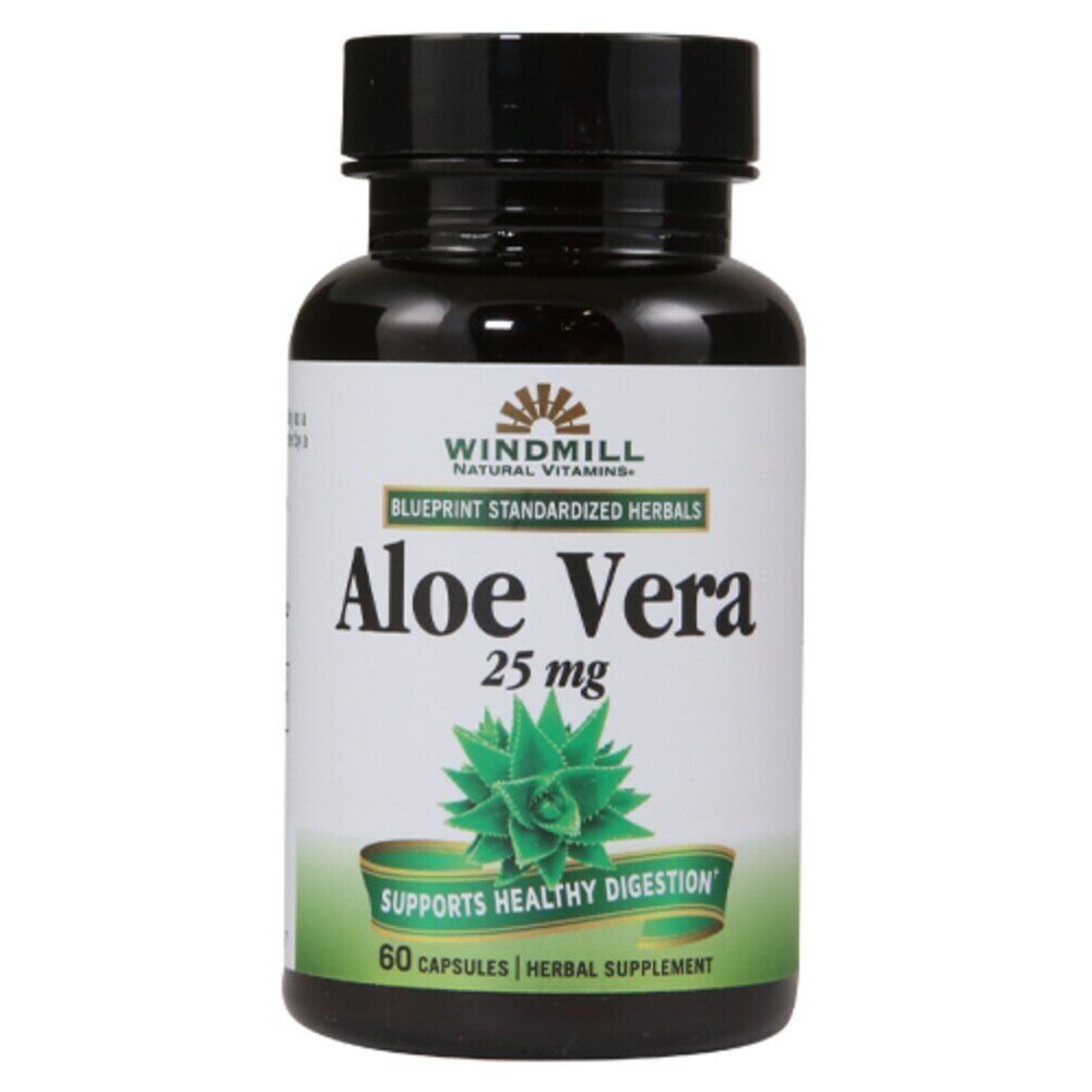 Windmill Natural Vitamins Aloe Vera 25 Mg Herbal Supplement