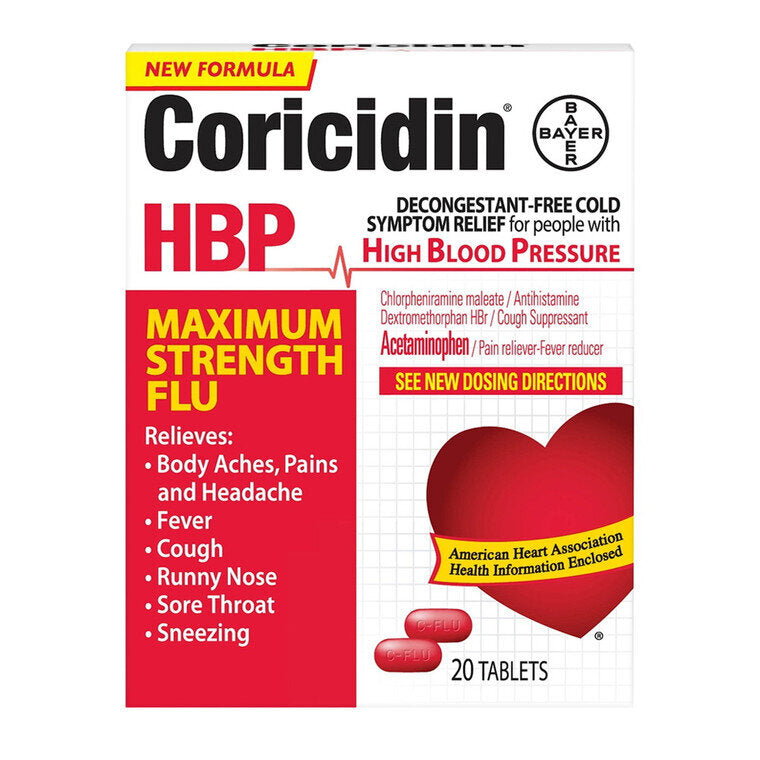 Coricidin HBP Maximum Strength Flu Tablets