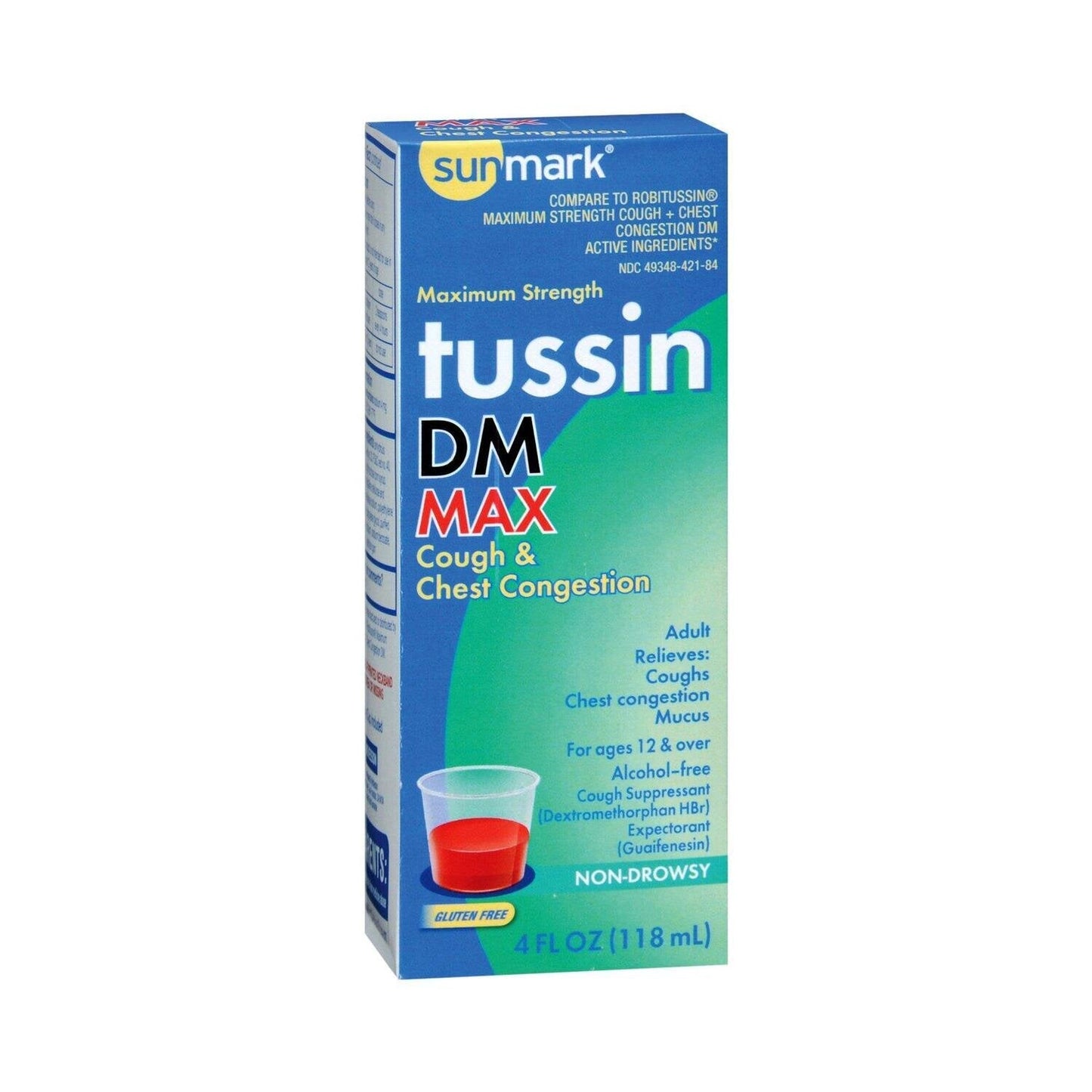 Sunmark Non-Drowsy Maximum Strength Adult Tussin Cough & Chest Congestion DM 4Oz
