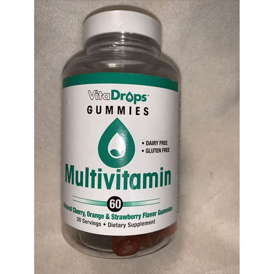 VitaDrops vitaDrop GUMMIES MULTIVITMINS 60 Ct Dairy Free Gluten Free Natural Vitamins
