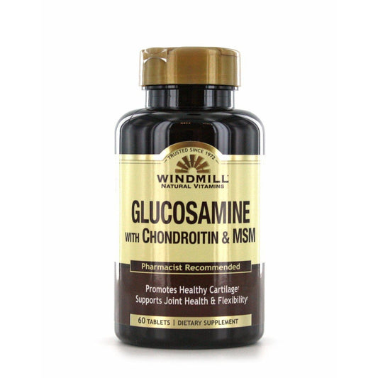 Windmill Health, Glucosamine With Chondrotin & MSM, 60 Tabs