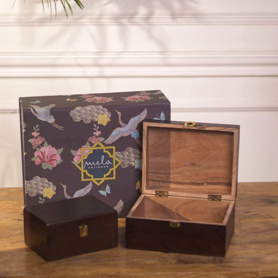 Handcrafted Acacia Urban Walnut Box Set Gift Box