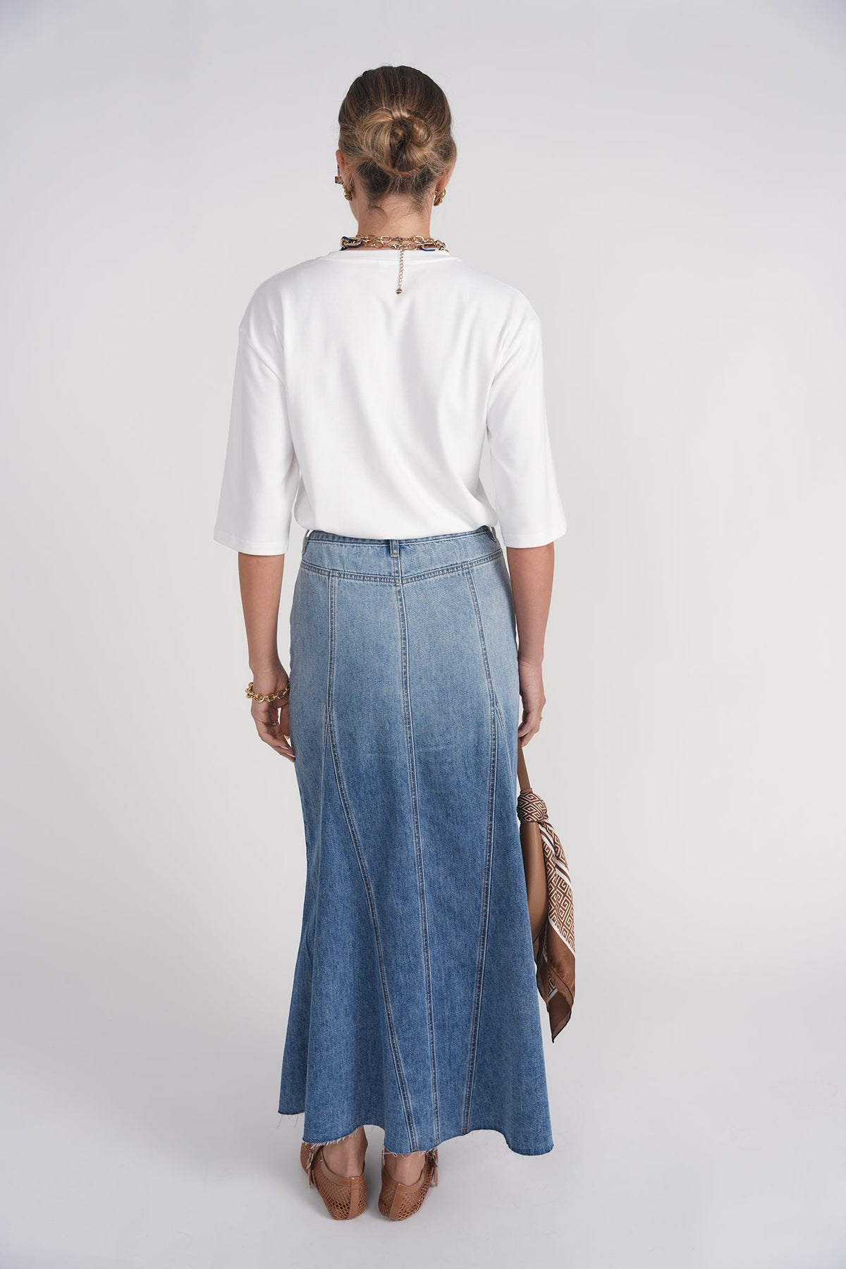 Rivv Skirt- Light Blue Denim (size up 1 size)