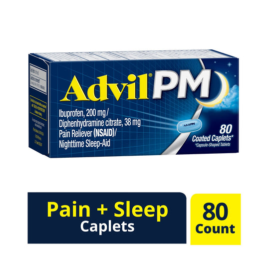 Advil PM - Pain Reliever - Nighttime Sleep Aid Coated Caplets