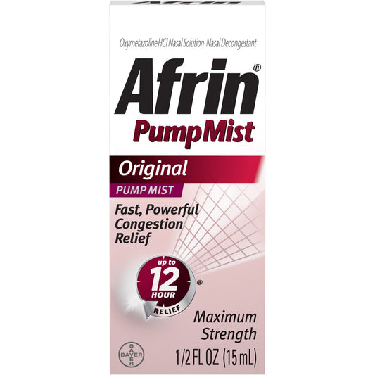 Afrin Original Maximum Strength Pump Mist 0.5 Fl Oz Box