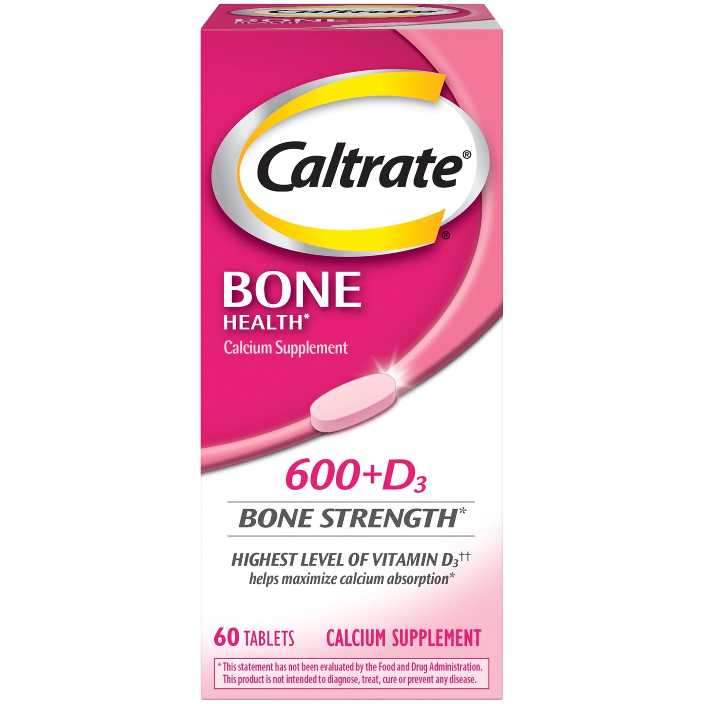 Caltrate 600+D3 Calcium & Vitamin D Supplement Tablets, 600mg