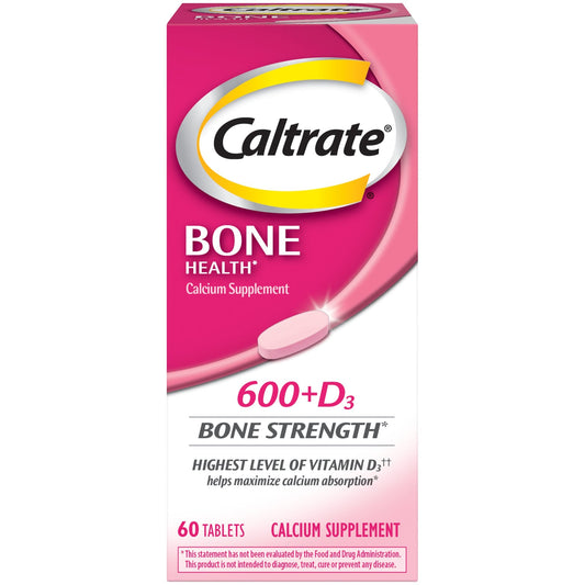 Caltrate 600+D3 Calcium & Vitamin D Supplement Tablets, 600mg