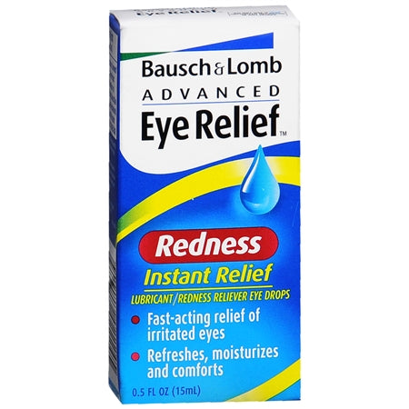 Bausch + Lomb Lubricant Eye Drops Reliever, Redness, Instant Relief