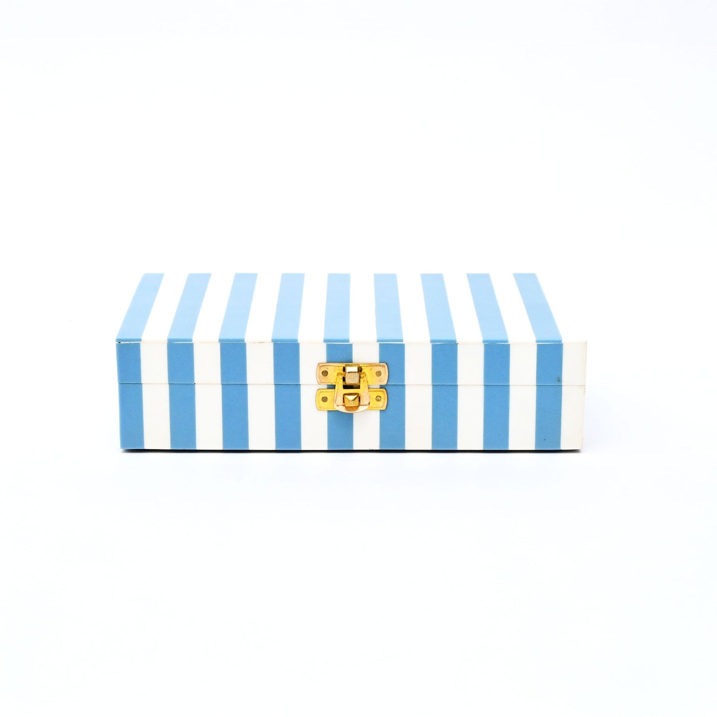 Decorative Box | Striped Resin Rectangle Box | Wood
