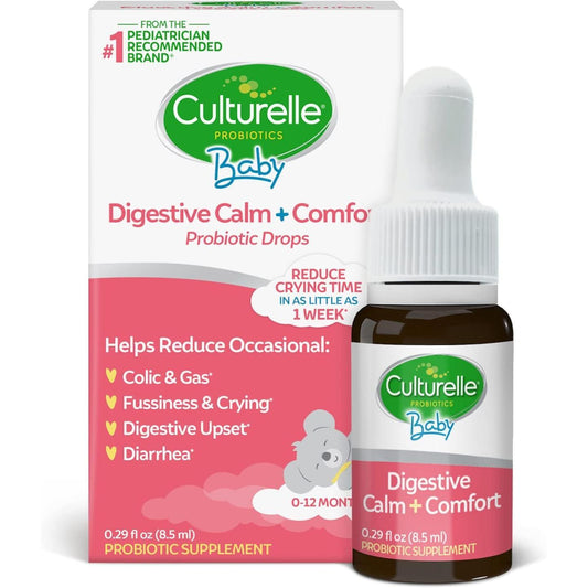 Culturelle Probiotics, Baby, Calm + Comfort, Probiotic + Chamomile Drops, 0-12 Months, .29 Fl Oz (8.5 Ml)