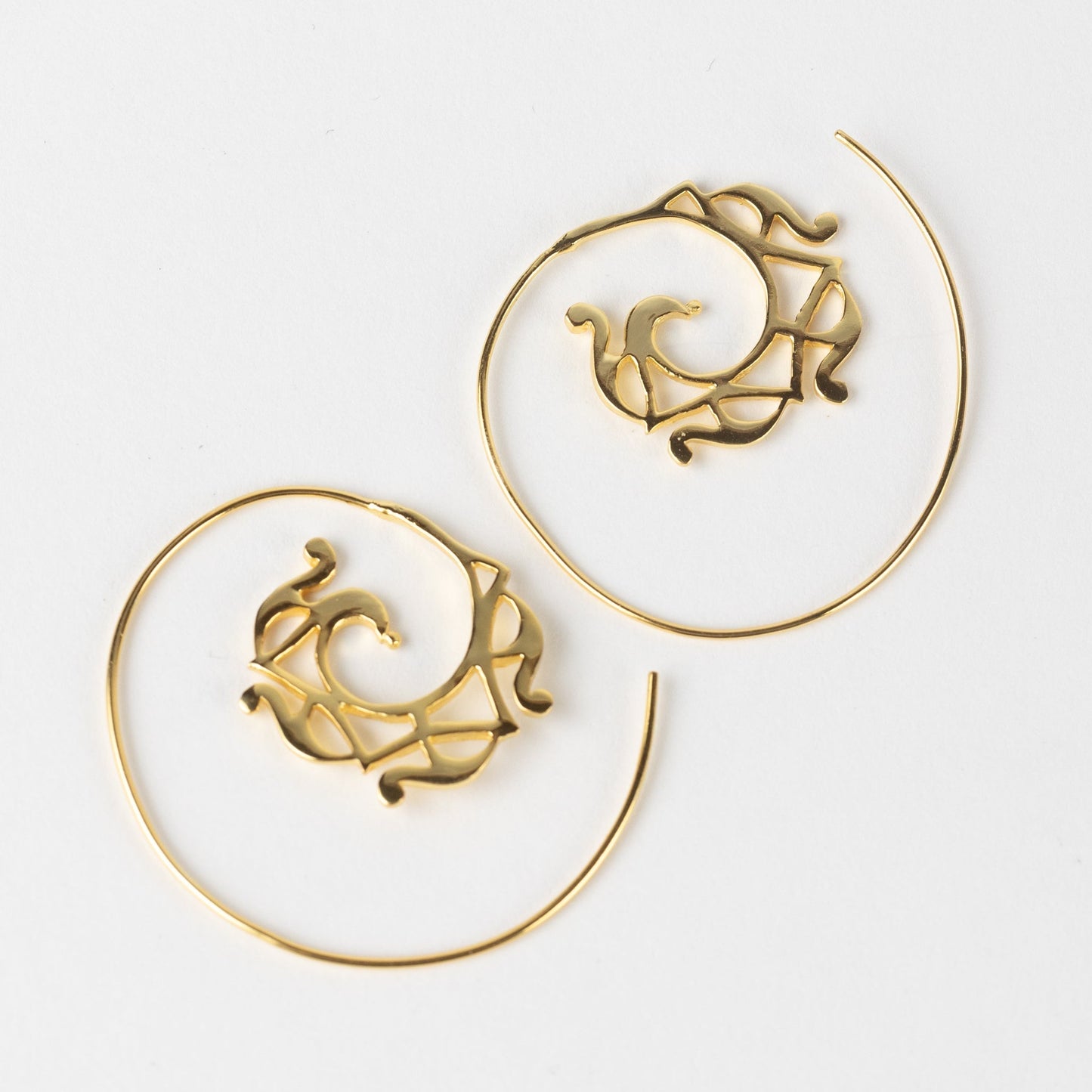 Katani Gold Swirl Hoop Earrings
