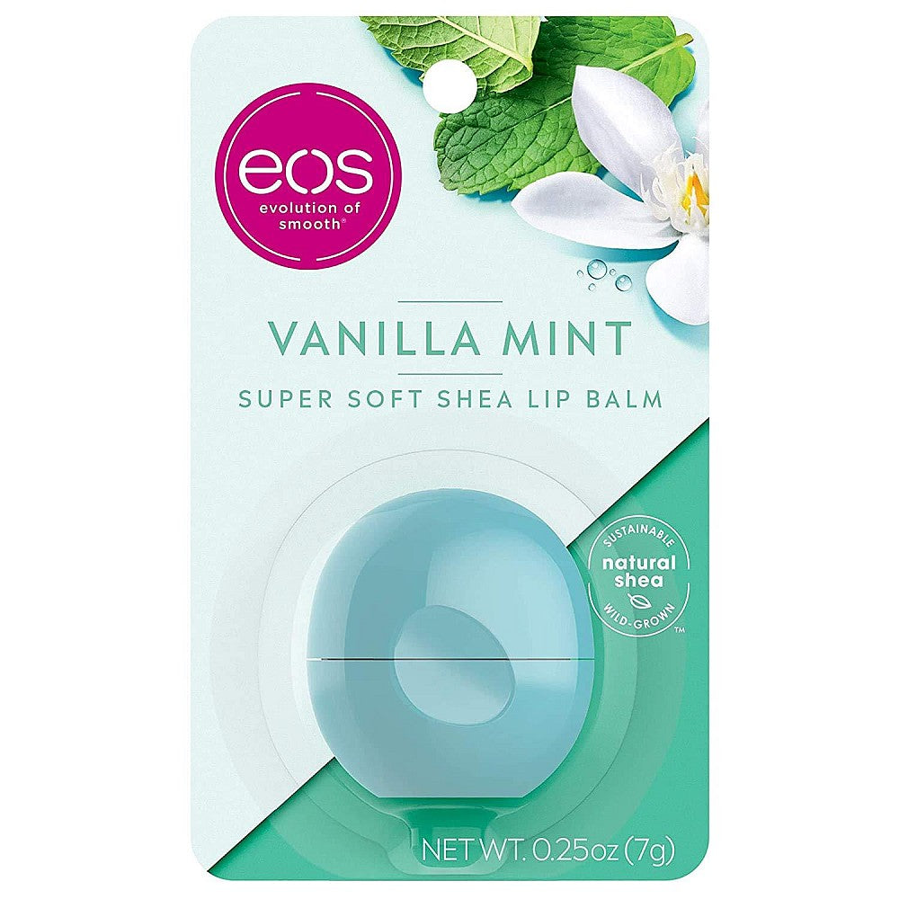 eos Visibly Soft Lip Balm Sphere, Vanilla Mint, 0.25 Oz