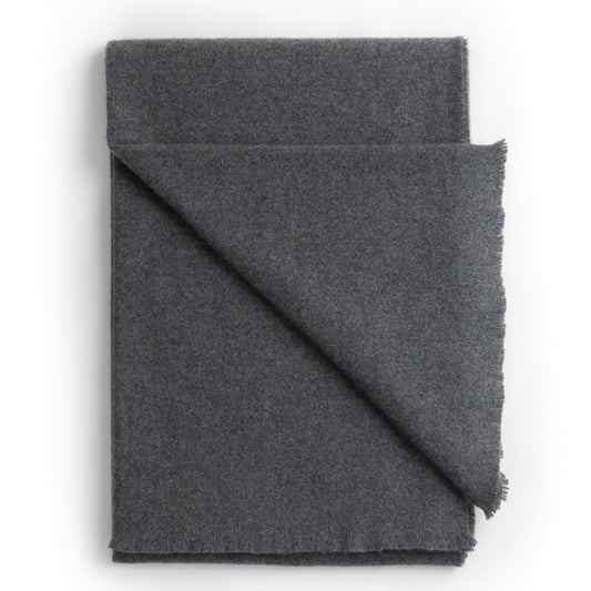 Luxury Cashmere Throw - Charcoal