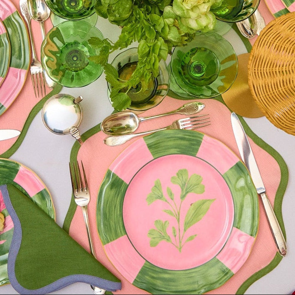 S/4 Josephine Pink Dinner Plate