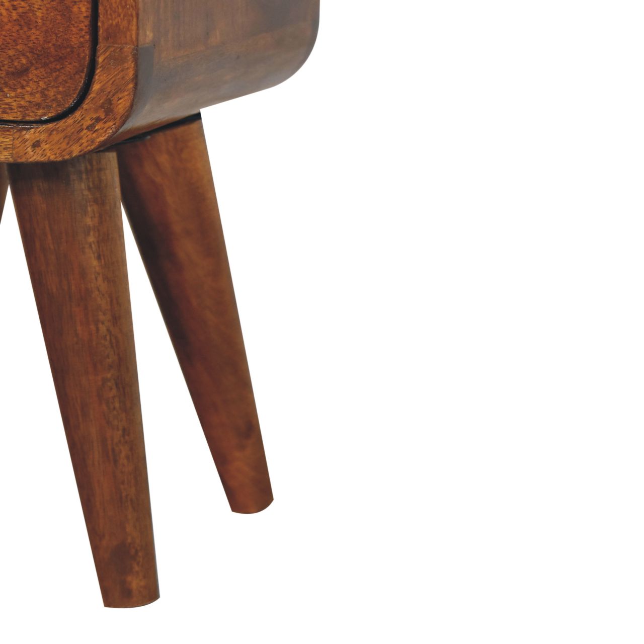 Solid Wood Extra Mini Curve Bedside Table