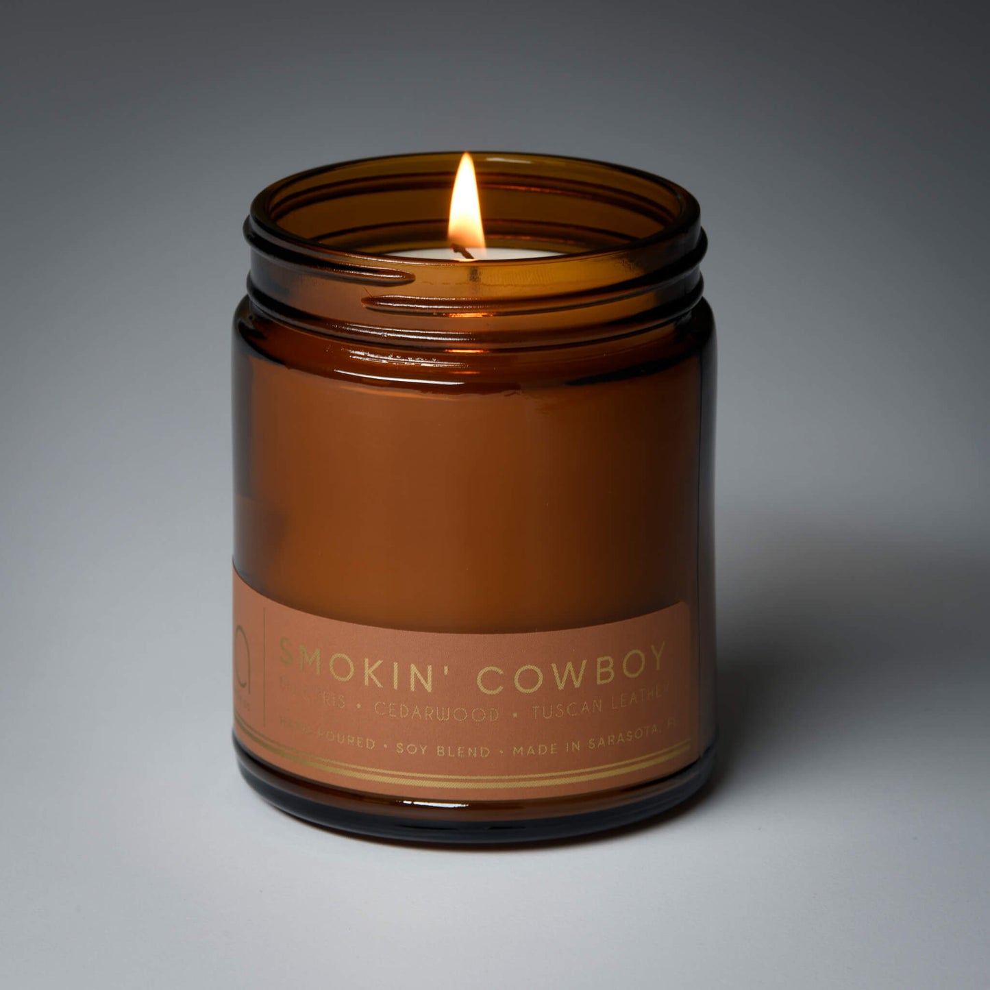 Smokin' Cowboy Tuscan Leather & Sandalwood Soy Blend Candle
