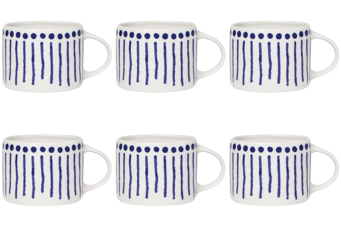 Set of 6 Porcelain Mug 12oz