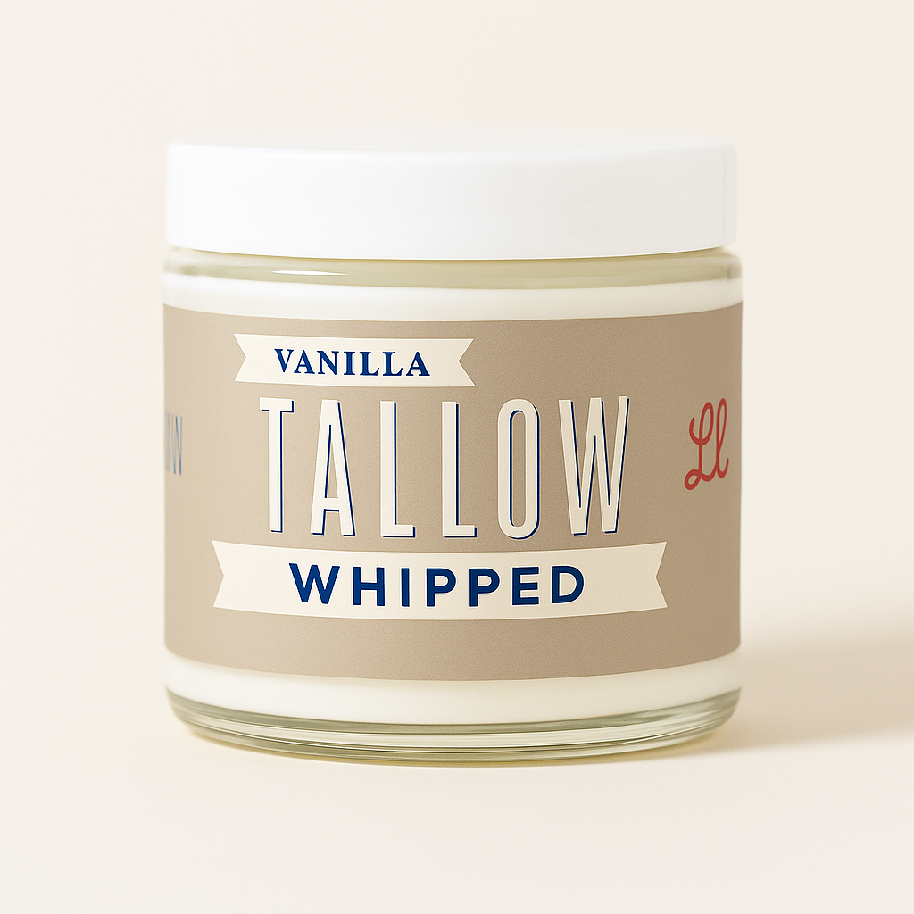 Vanilla Bean Tallow Gift Set - Whipped Moisturizer, Candle, Soap & Eye Cream | Lady May