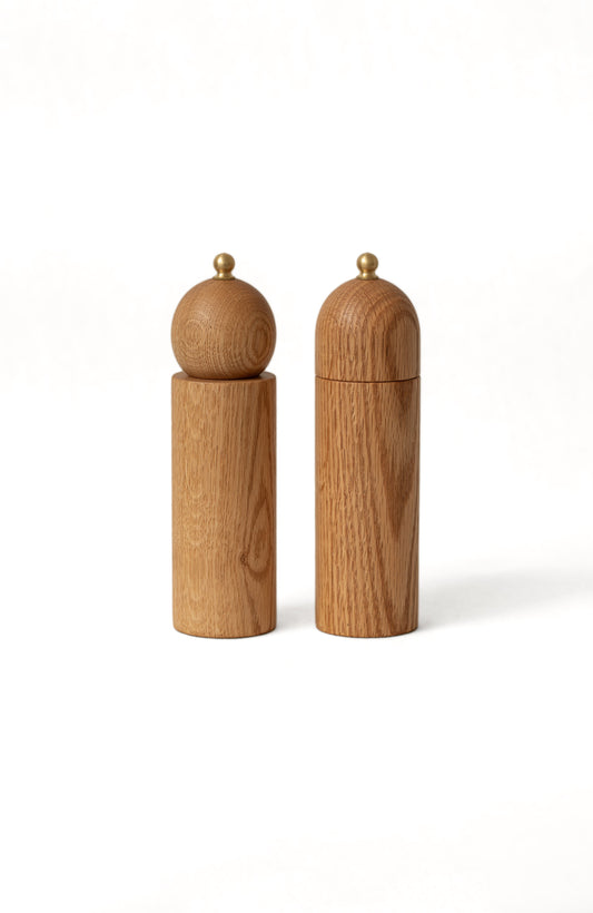Pepper and Salt Mill Pair in oak