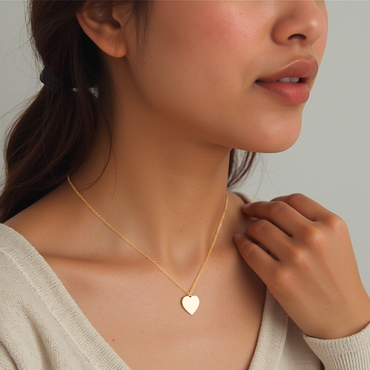 Single Hearted Girl White Heart Necklace | Magnetic Clasp