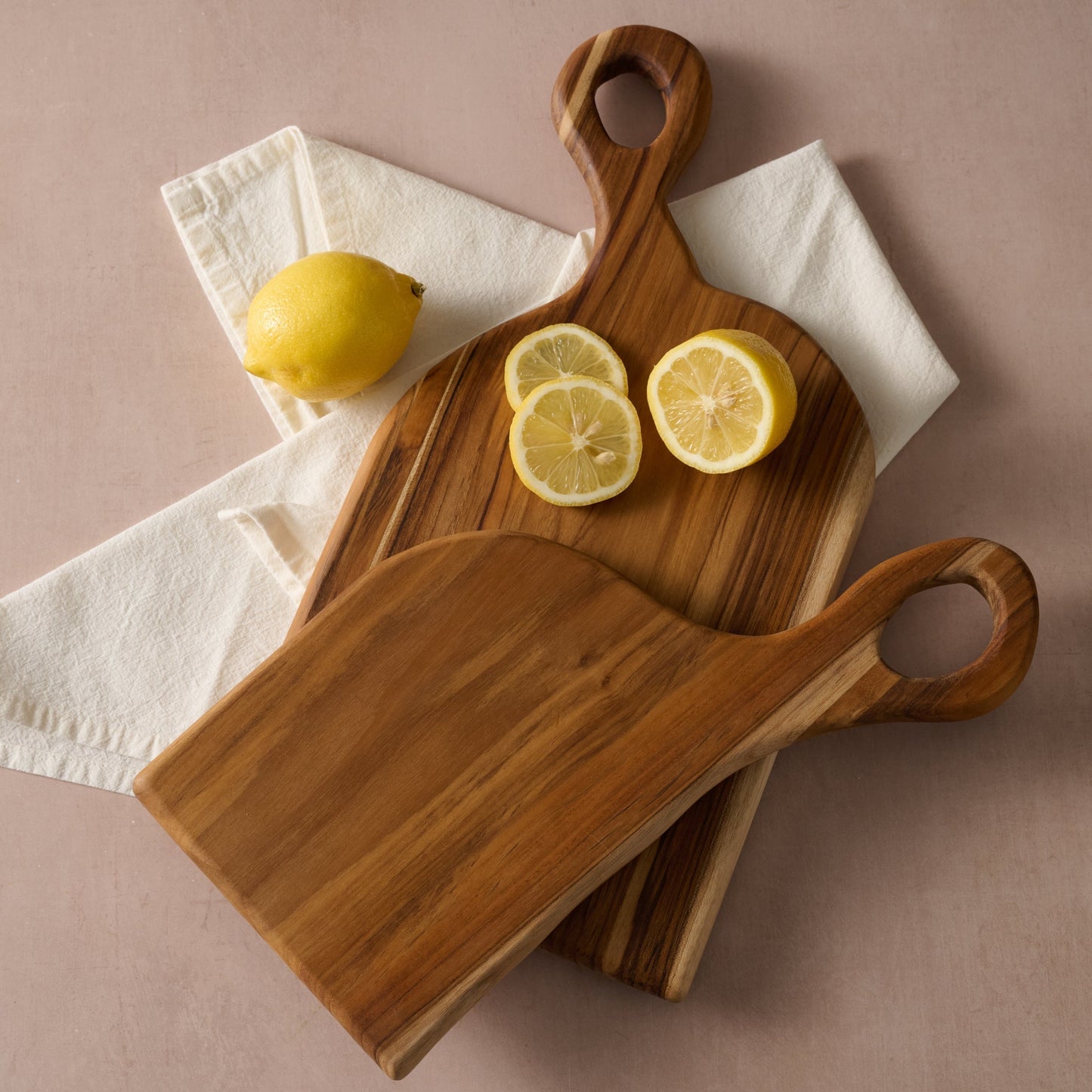 Amor Teak Cutting Board Duo