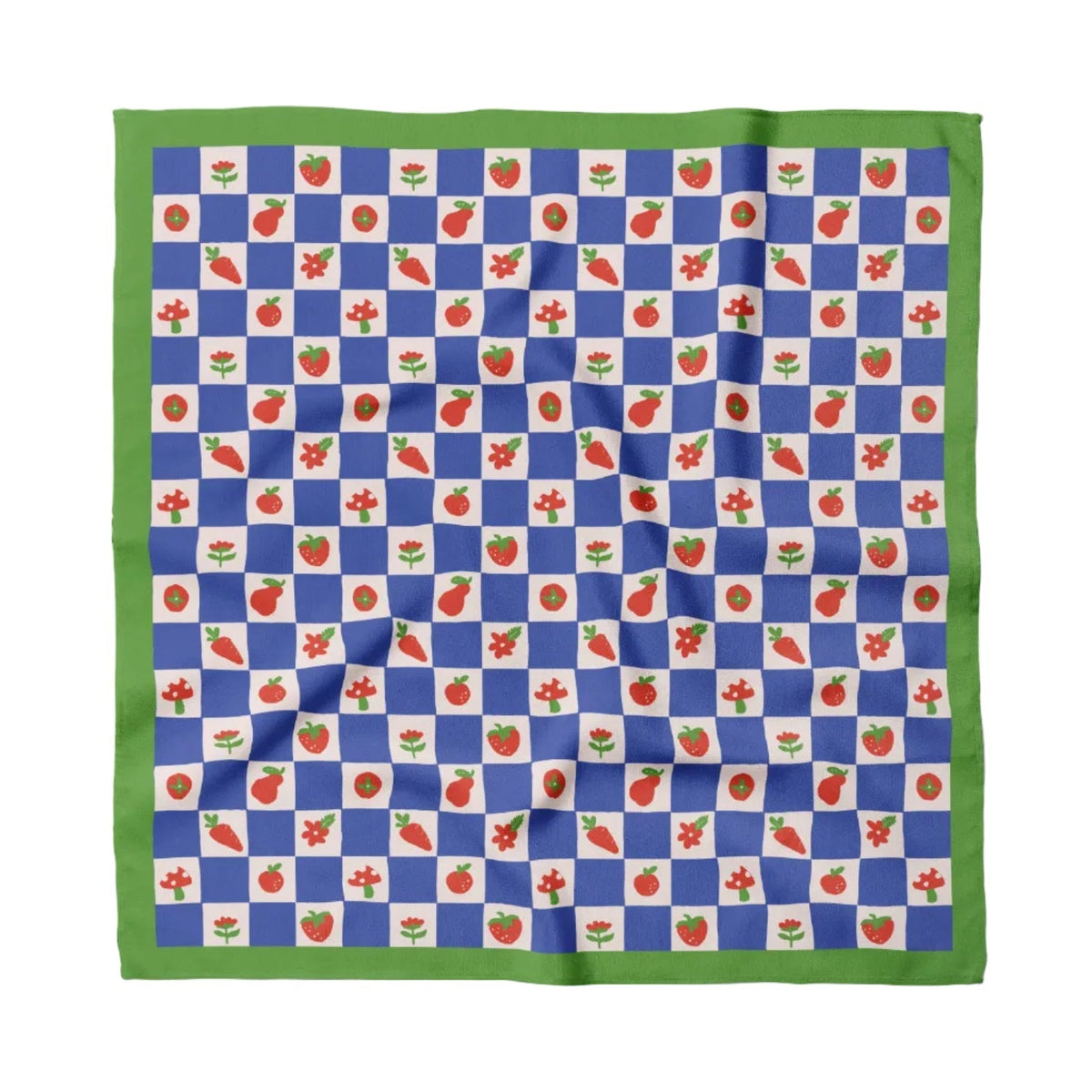 Blue Checkers Cotton Bandana