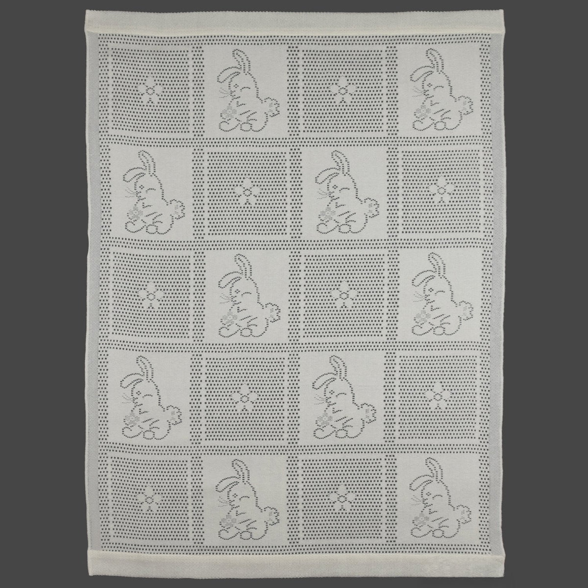 Southampton Home Lace Weave Bunny Baby Blanket - Ivory