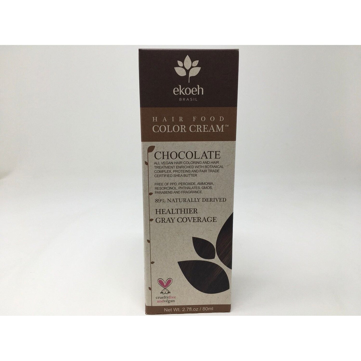 Ekoeh Brasil Hair Color Cream Chocolate, PPD FREE, VEGAN 2.7fl.oz