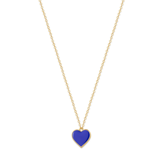 Single Hearted Girl Blue Heart Necklace | Magnetic Clasp
