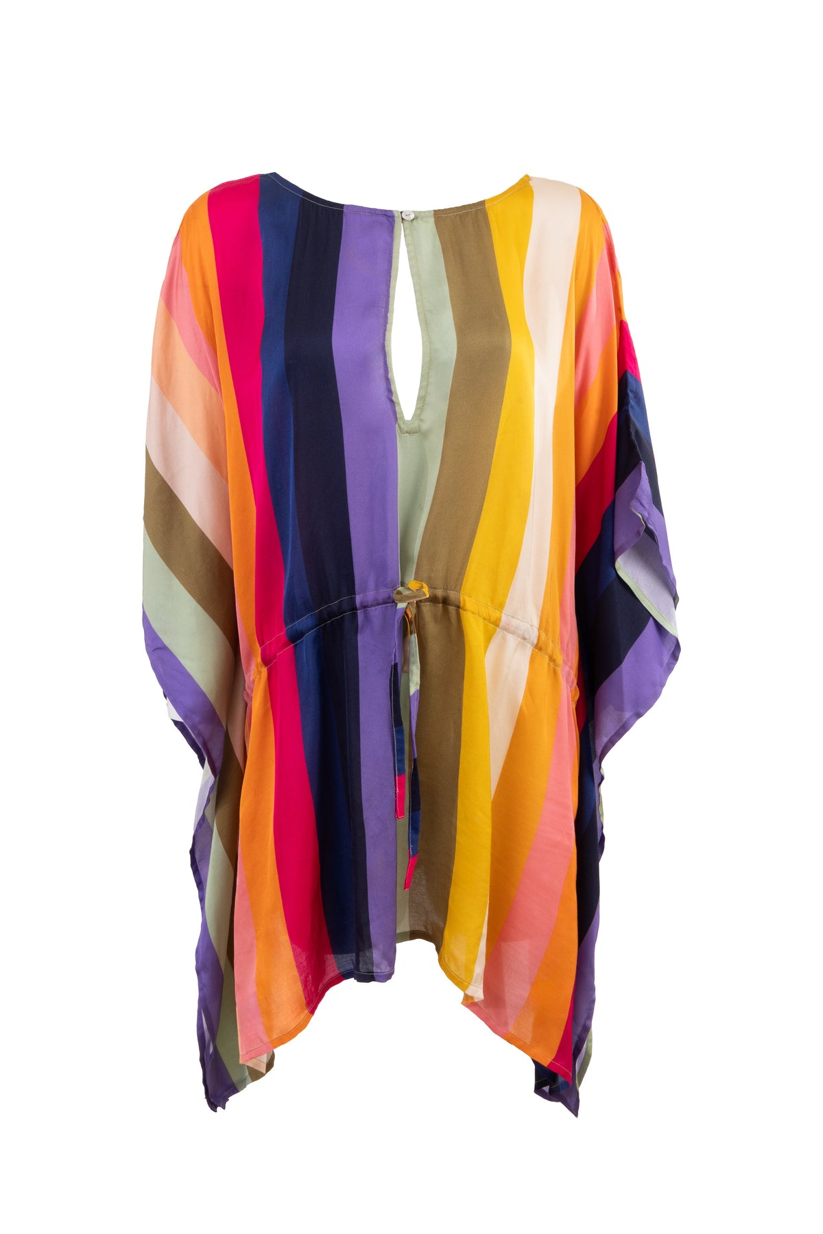 Rainbow Striped Short Kaftan
