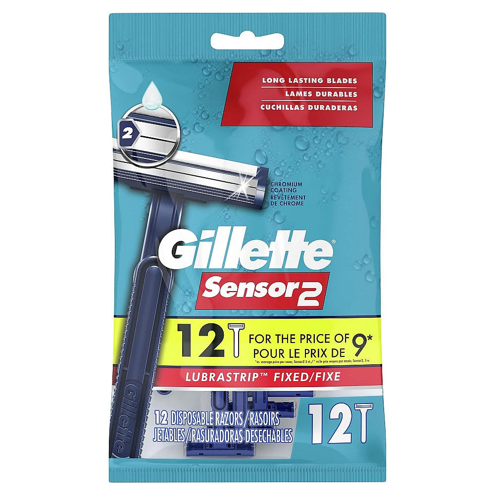 Gillette Sensor2 Fixed Head Men's Disposable Razors
