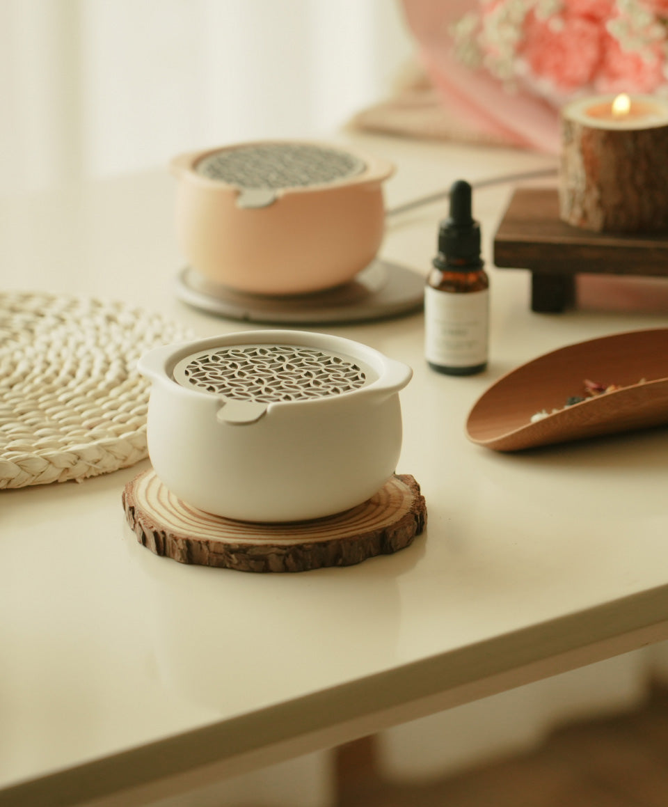 Jun Self-heating Diffuser Set - Jasmine White (SD)