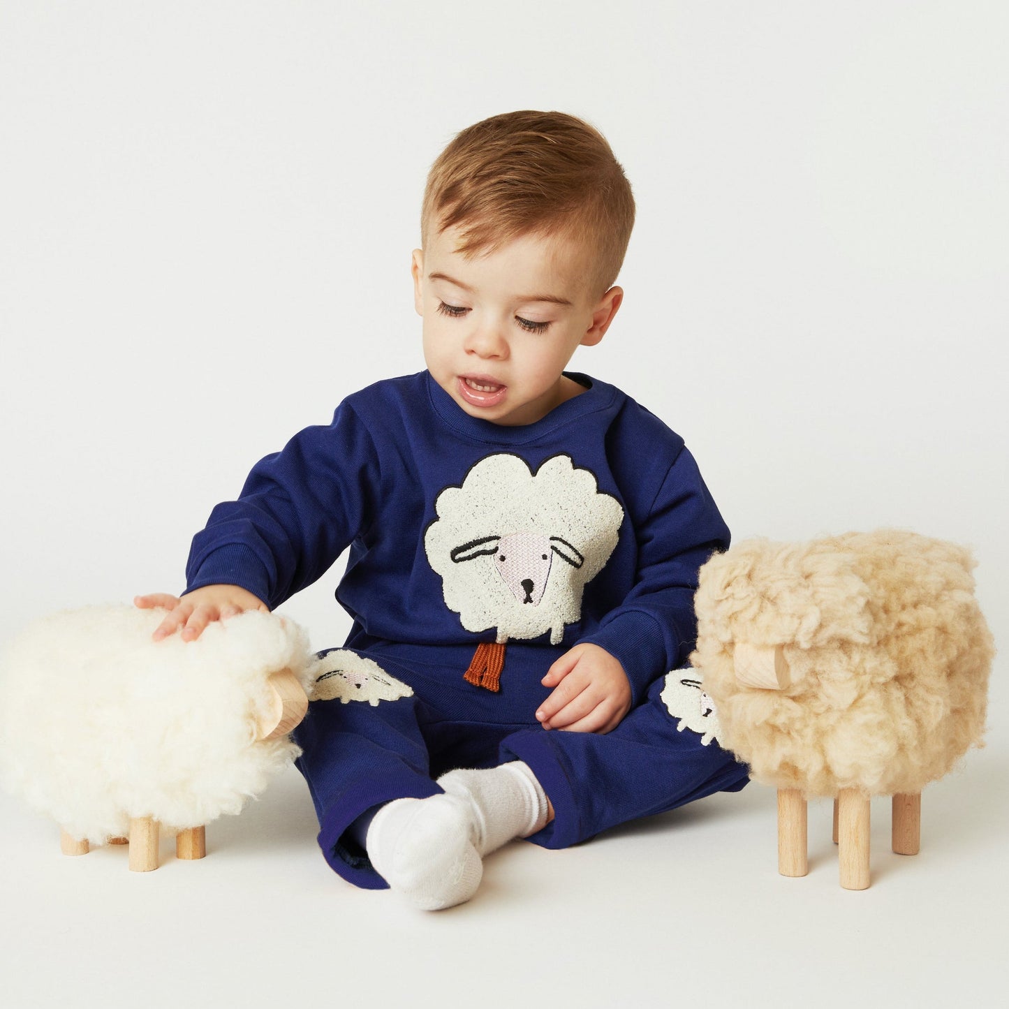 Embroidered Cozy Sheep Baby Jogger