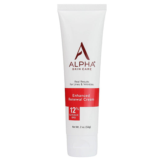 Alpha Hydrox Skin Care - Enhanced Renewal Cream, 12% Glycolic AHA, Real